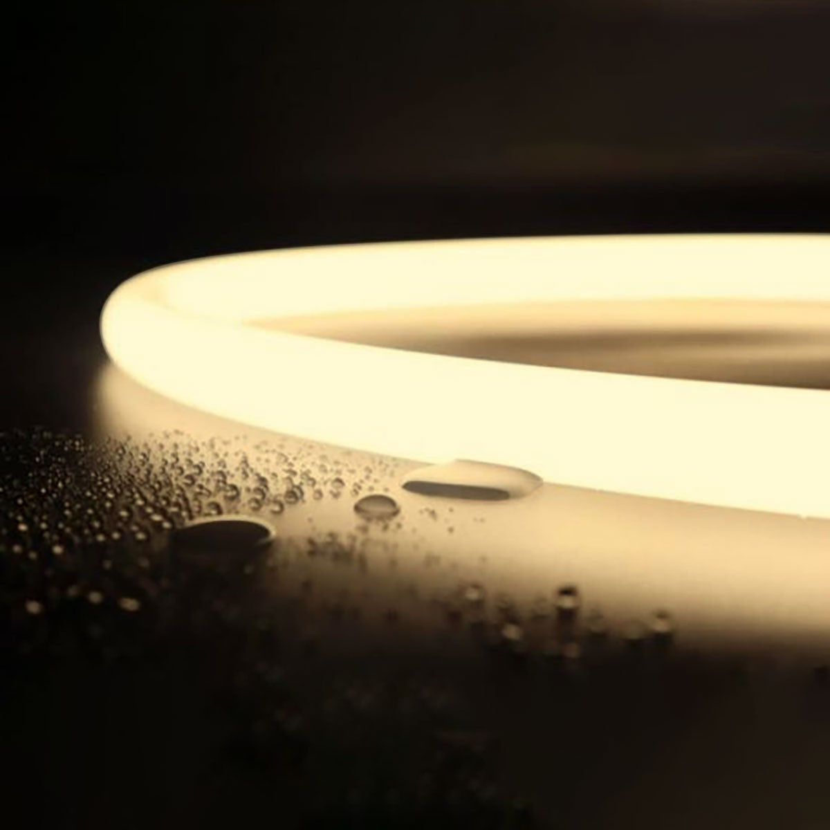 Neón LED flexible circular - 24V DC - Instalación sobre superficie - Ø20mm - 5 metros - 13W/m - Kit completo -  IP67
