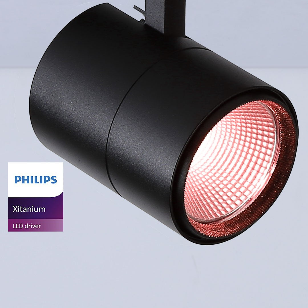 Foco LED para carril trifásico especial para carnicerías - Driver integrado Philips Xitanium- LED COB - 40W