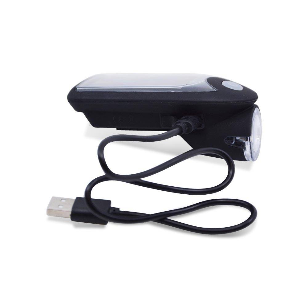 Lámpara para bicicleta USB solar 240lm