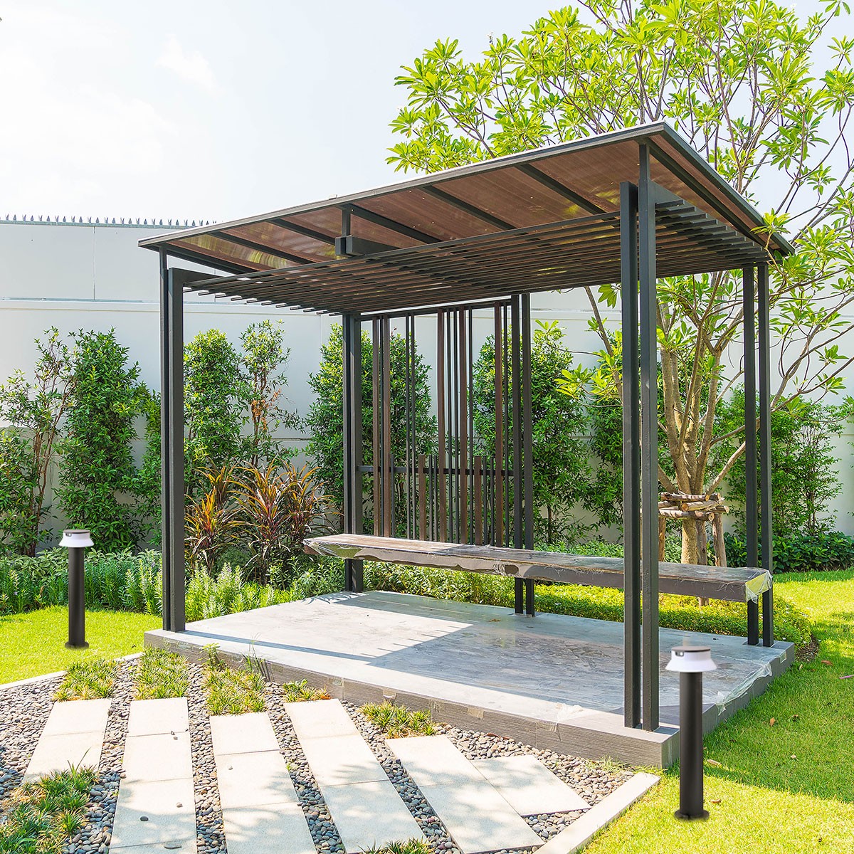 Bolardo solar LED "FELICE 800" con sensor PIR - 73 cm - 4000K - 2 modos de funcionamiento