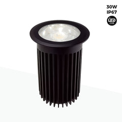 Baliza LED empotrable en suelo 30W -Blanco cálido - Ø10cm- IP67 - 220v