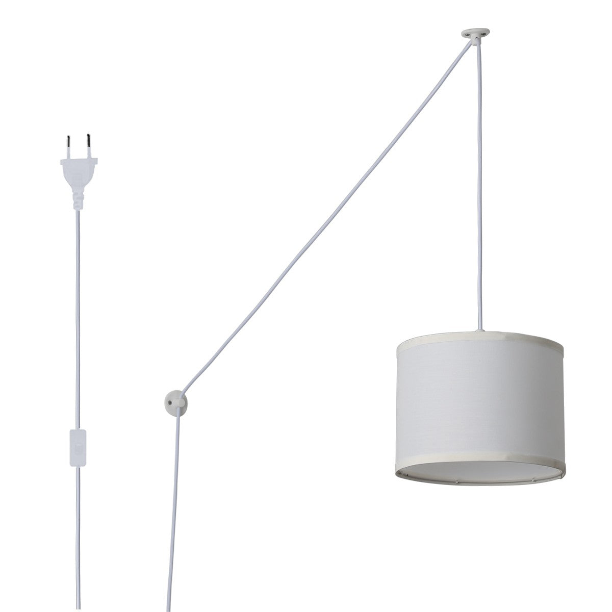 Lámpara colgante decorativa "KIM" - Con cable y enchufe - E27