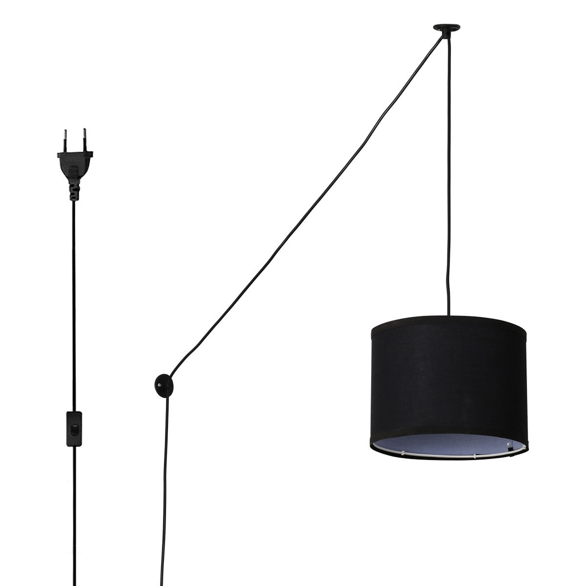 Lámpara colgante decorativa "KIM" - Con cable y enchufe - E27