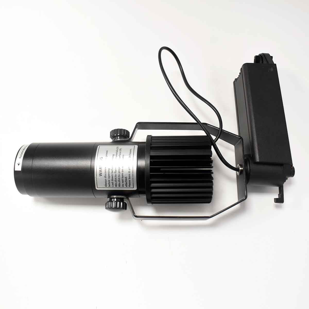 Proyector de logos LED GOBO para carril monofásico interior - 15W - Óptica 20° - IP20