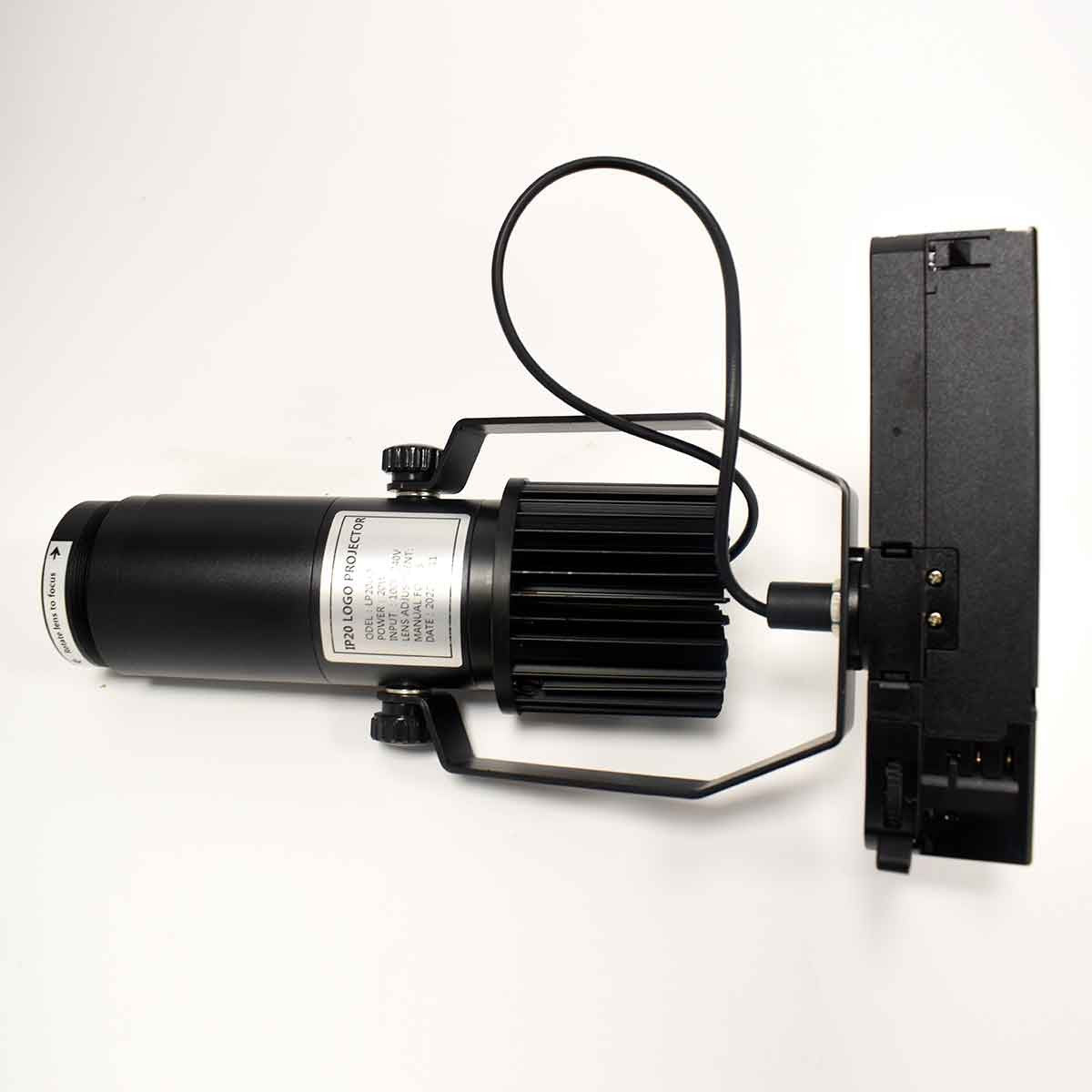 Proyector de logos LED GOBO para carril trifásico interior - 20W - Óptica 20° - IP20