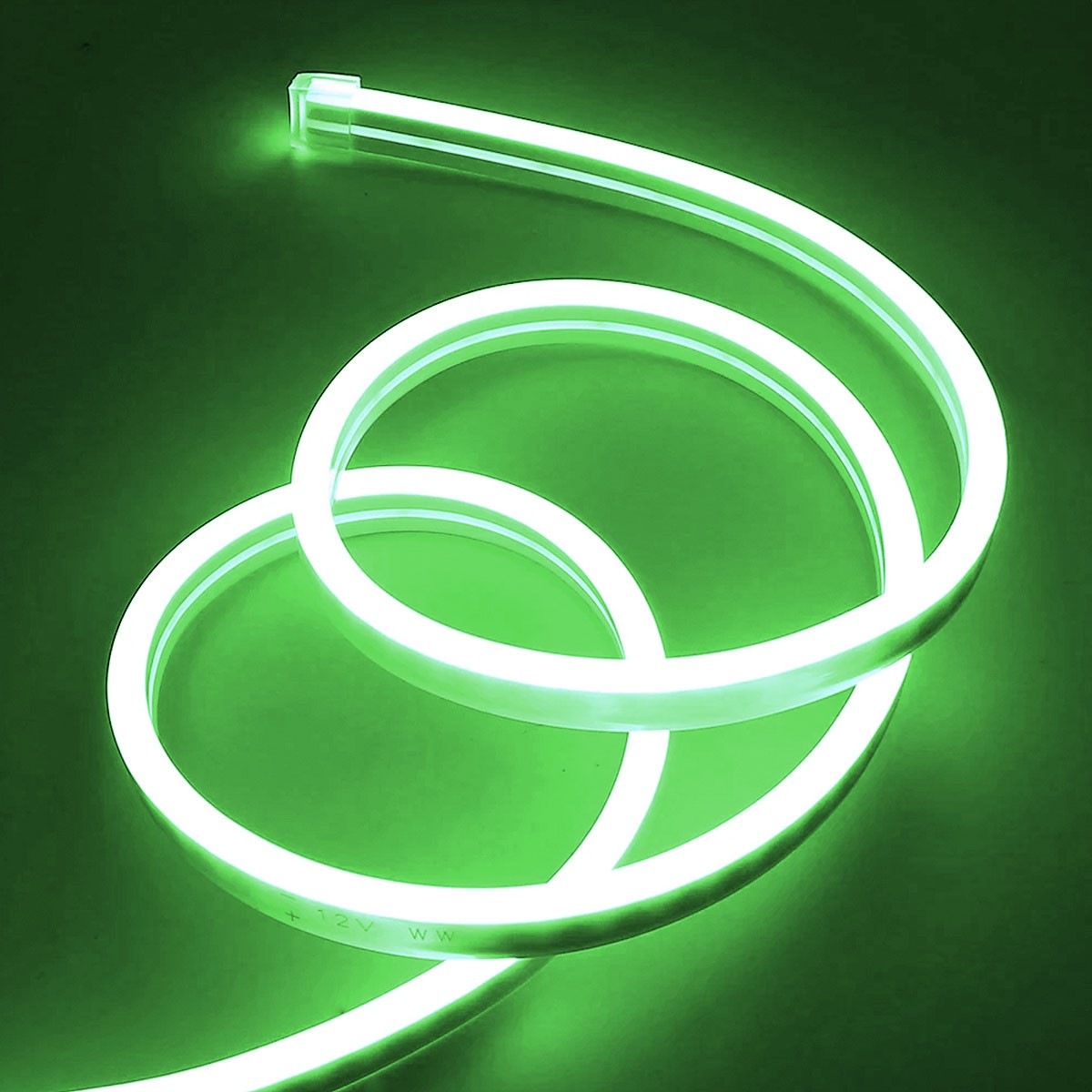 Neón LED flexible 24V DC - 4x10mm - 5 metros - Kit completo - IP67 - 11W/m - Curvatura lateral