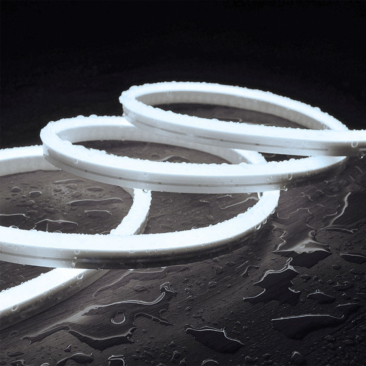 Neón LED flexible 24V DC - 4x10mm - 5 metros - Kit completo - IP67 - 11W/m - Curvatura lateral