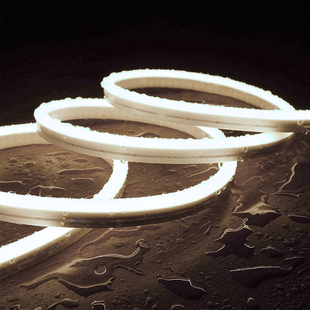 Neón LED flexible 24V DC - 4x10mm - 5 metros - Kit completo - IP67 - 11W/m - Curvatura lateral