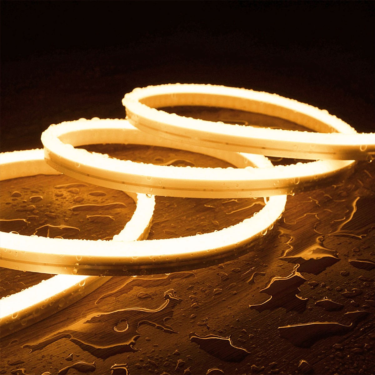 Neón LED flexible 24V DC - 4x10mm - 5 metros - Kit completo - IP67 - 11W/m - Curvatura lateral
