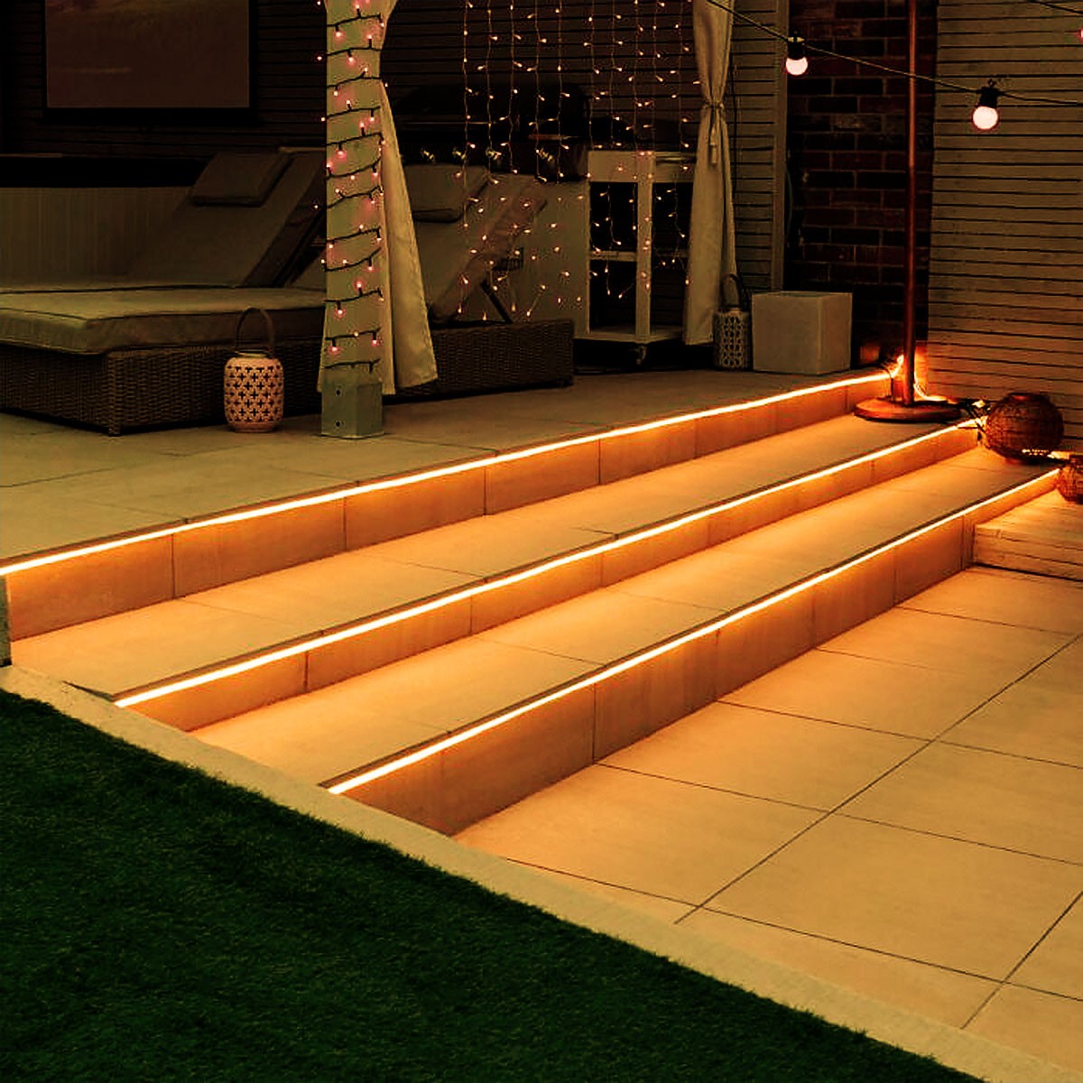 Neón LED flexible 24V DC - 4x10mm - 5 metros - Kit completo - IP67 - 11W/m - Curvatura lateral