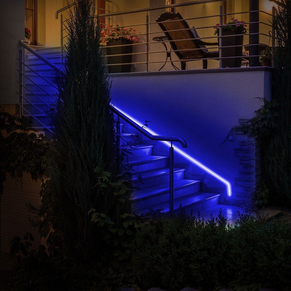 Neón LED flexible 24V DC - 4x10mm - 5 metros - Kit completo - IP67 - 11W/m - Curvatura lateral