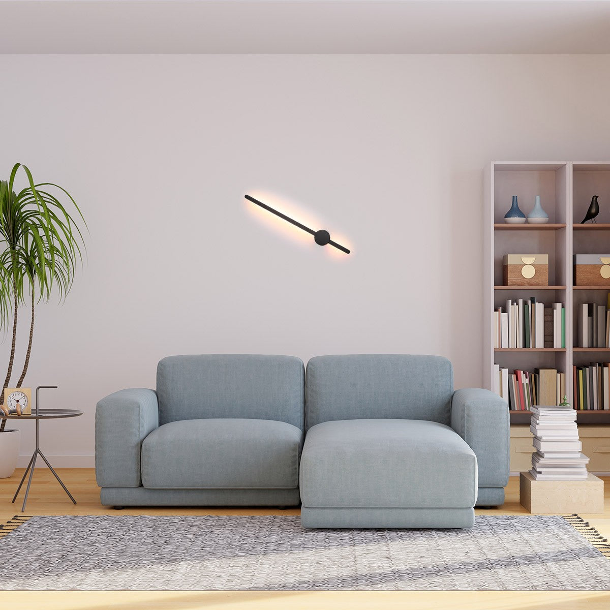 Aplique de pared minimalista lineal "MARKEL" 10W - Blanco Cálido
