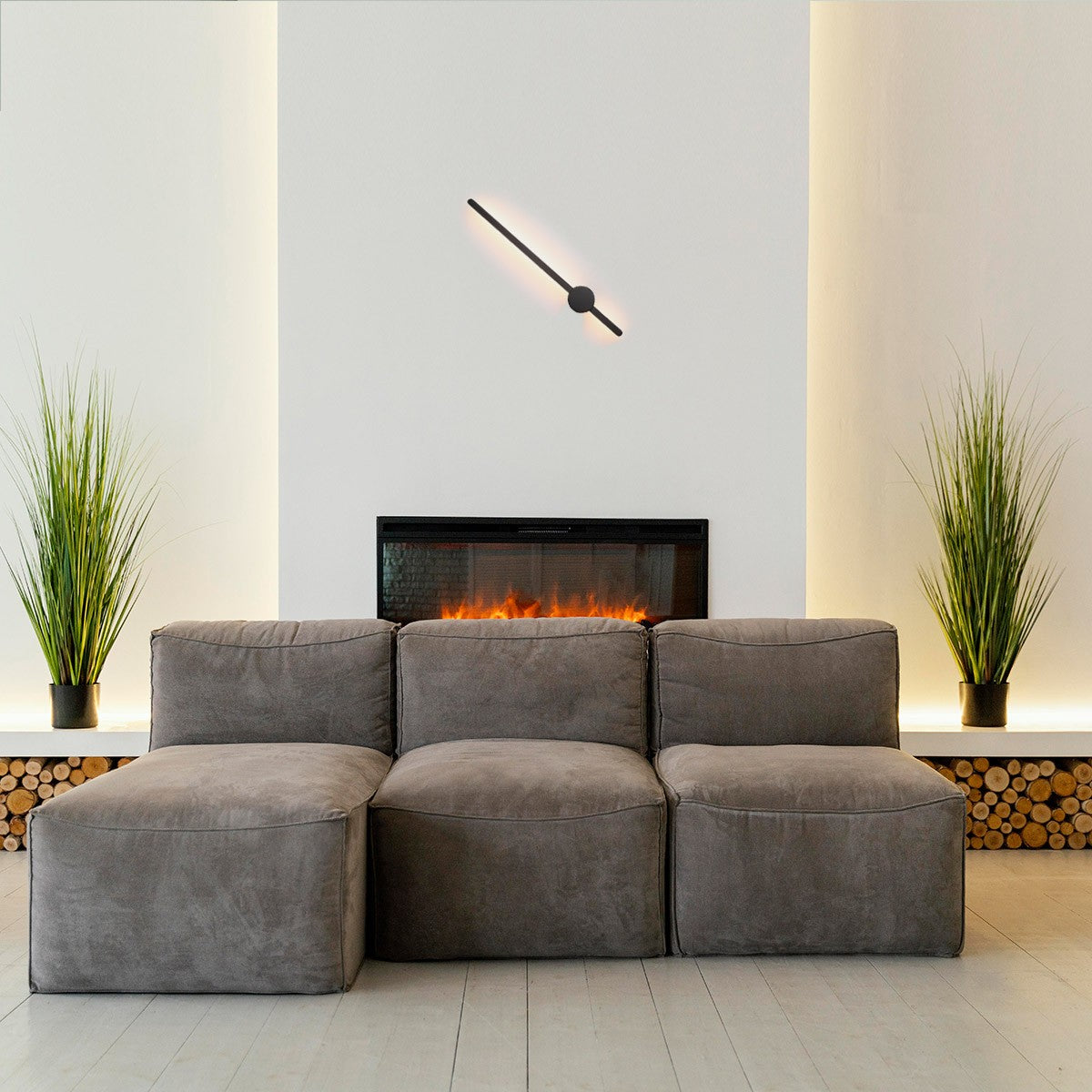 Aplique de pared minimalista lineal "MARKEL" 10W - Blanco Cálido