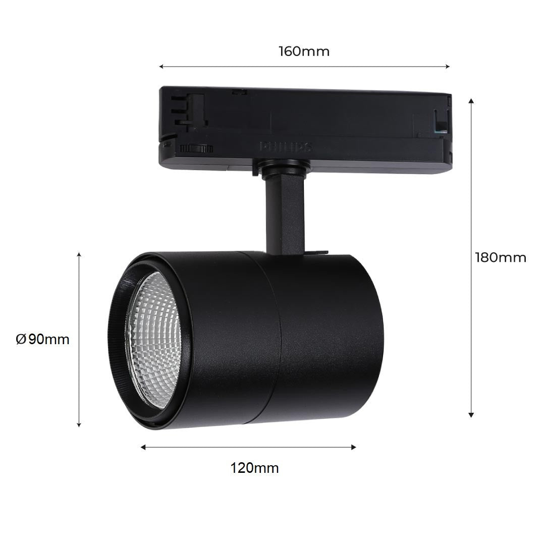Foco LED para carril trifásico especial para carnicerías - Driver integrado Philips Xitanium- LED COB - 40W