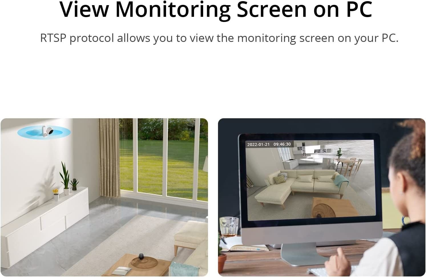 Cámara de seguridad SONOFF CAM Slim Smart - WIFI - 1080P - FHD - Alarma - Sensor de movimiento