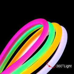 Neón LED flexible circular RGB - 24 V -  Instalación sobre superficie - Ø20mm - 5 metros - 22W/m - Kit completo - IP67