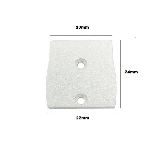 Tapa para perfil de Aluminio tira LED doble  23.5x22.6mm