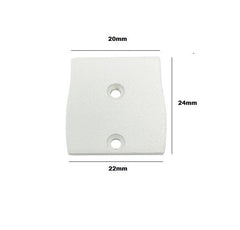 Tapa para perfil de Aluminio tira LED doble  23.5x22.6mm