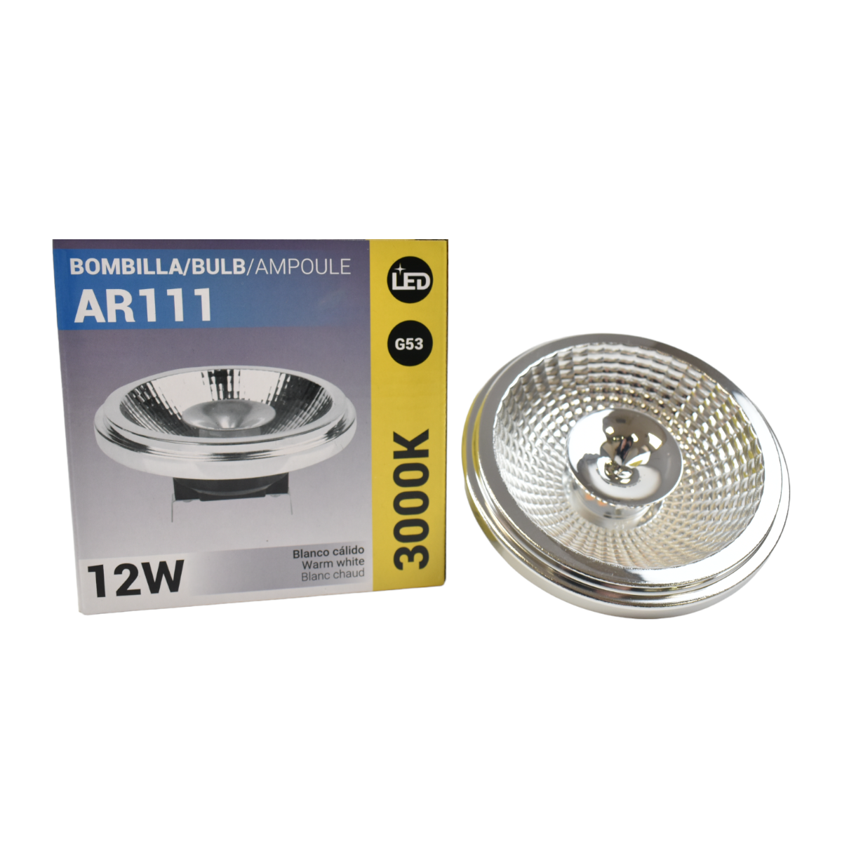 Bombilla LED AR111 G53 12W - 12V - 45º
