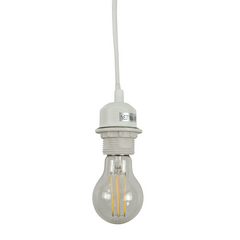 Casquillo E27 con cable de PVC, interruptor y enchufe