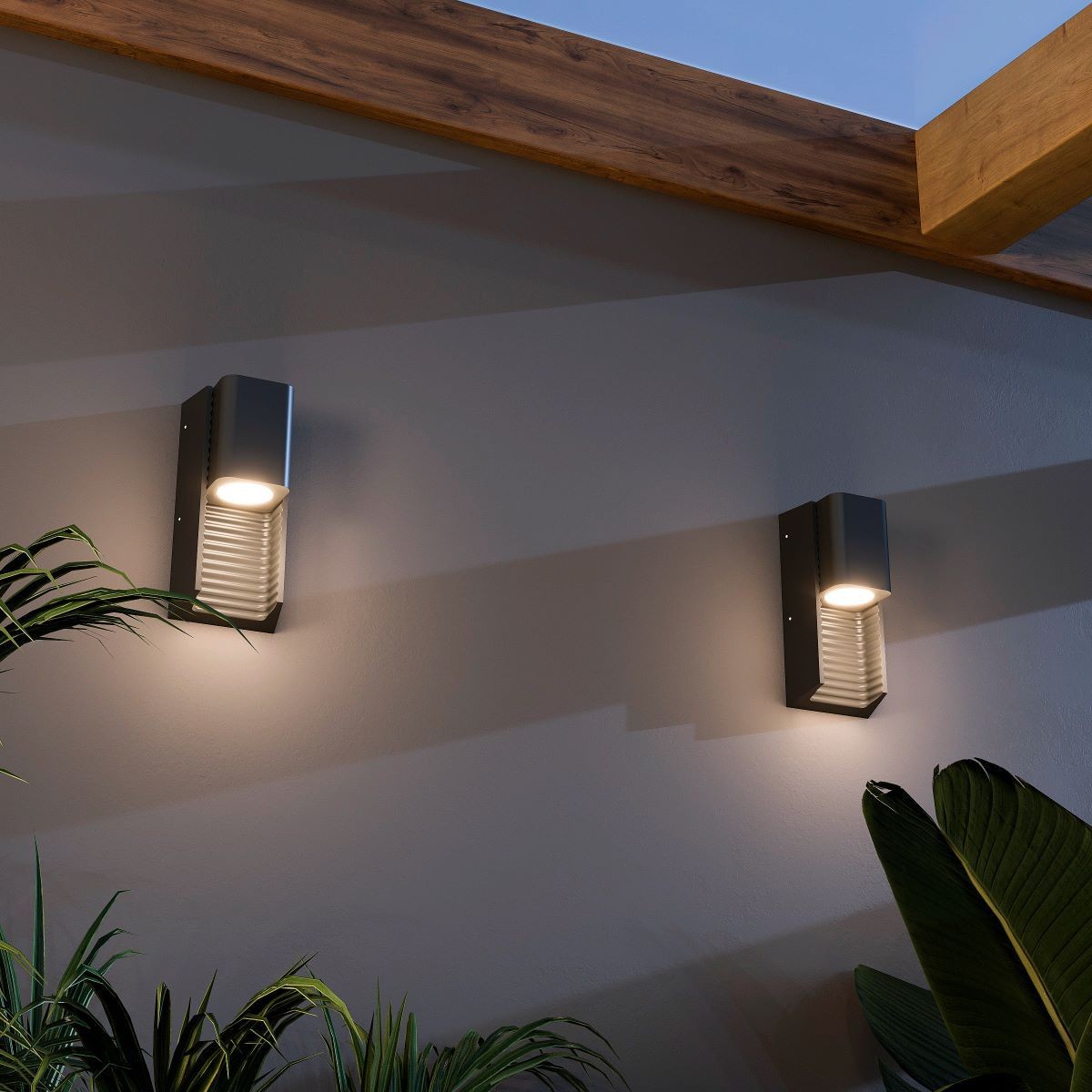 Aplique de pared exterior en aluminio "WINNIE" - IP44 - GU10