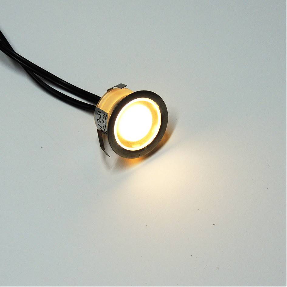 Kit 6 focos LED empotrables en suelo 0,3W 12V-DC IP67