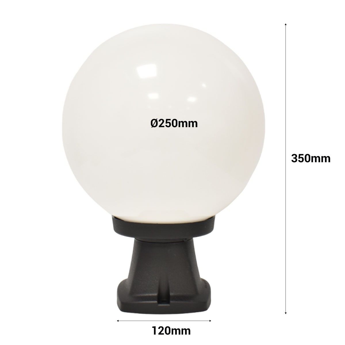 Farol de pie exterior esfera FUMAGALLI "Disma/G250" opal - E27