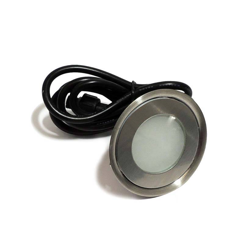 Kit 6 focos LED RGB empotrables en suelo Ø58x9mm 0,5W 12V-DC IP67