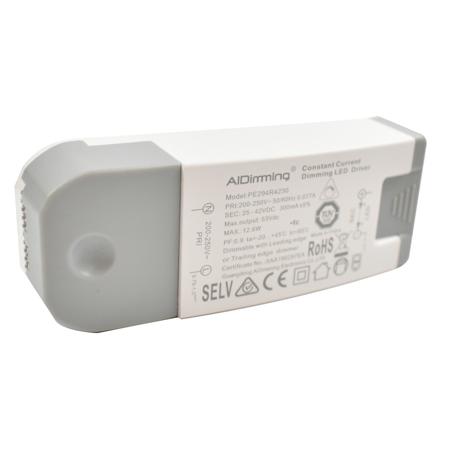 Driver regulable TRIAC corriente constante 25-42V 12.6W 300mA