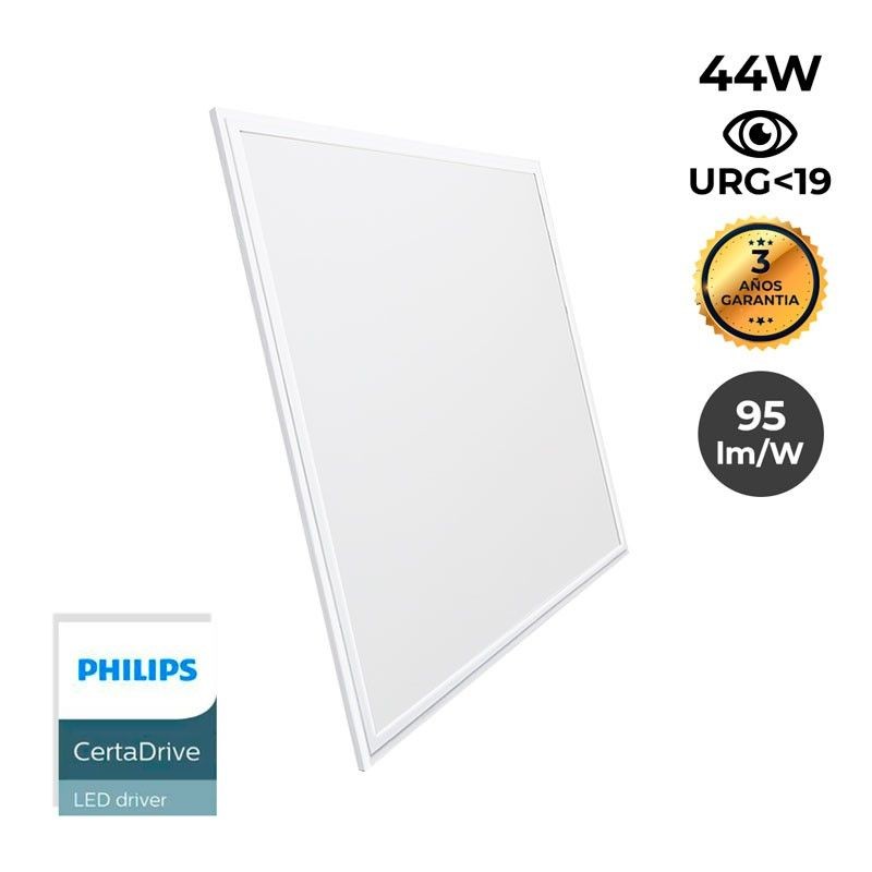 Pack de 2 paneles LED slim 60X60 cm - Driver Philips - 44W - UGR19 - IP40