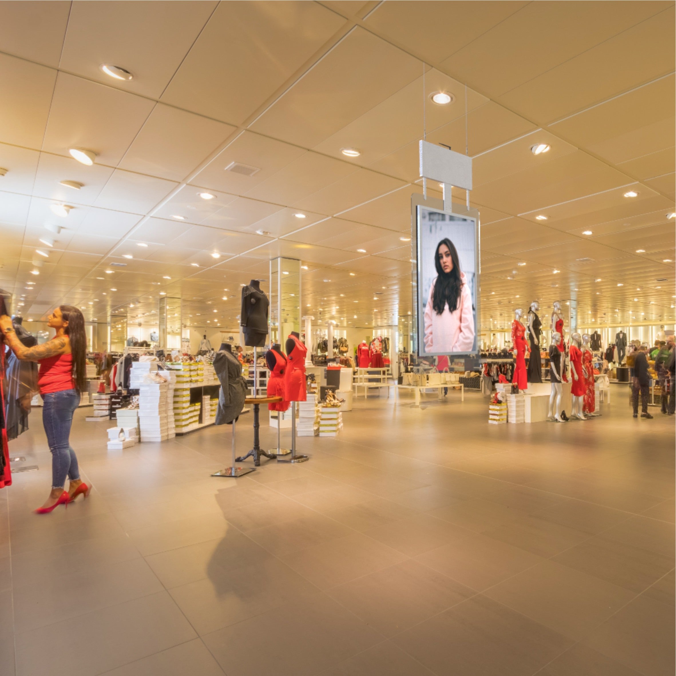 Display publicitario colgante LCD Full HD 55" - Doble cara - IP20