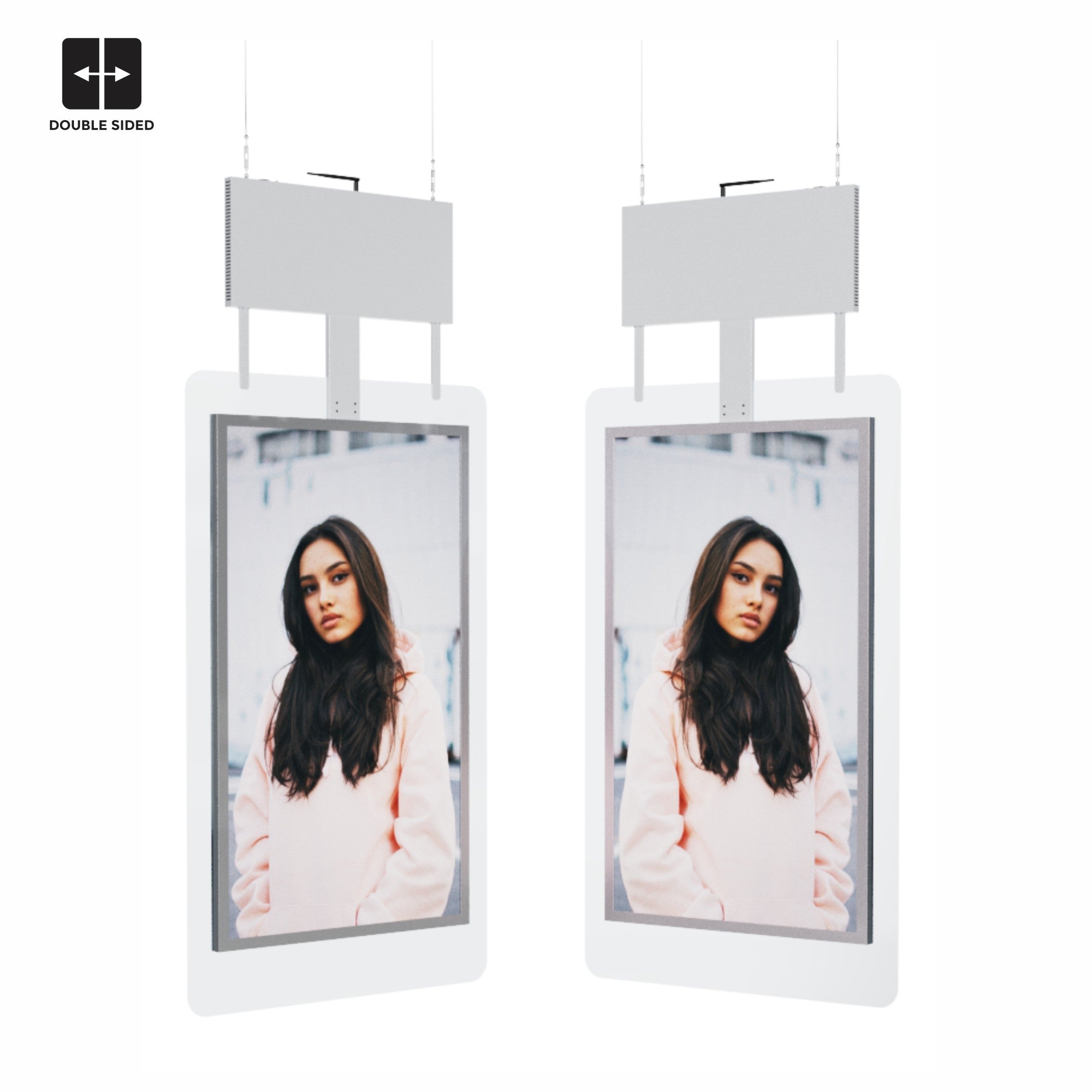 Display publicitario colgante LCD Full HD 55" - Doble cara - IP20