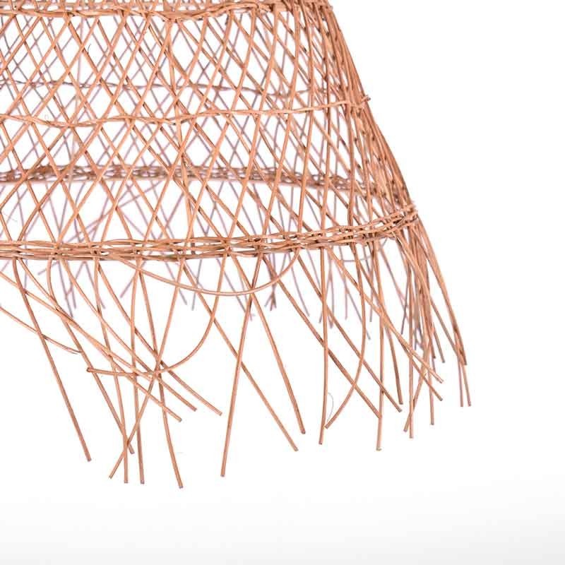 Lámpara colgante de mimbre "Willow" con interruptor y enchufe