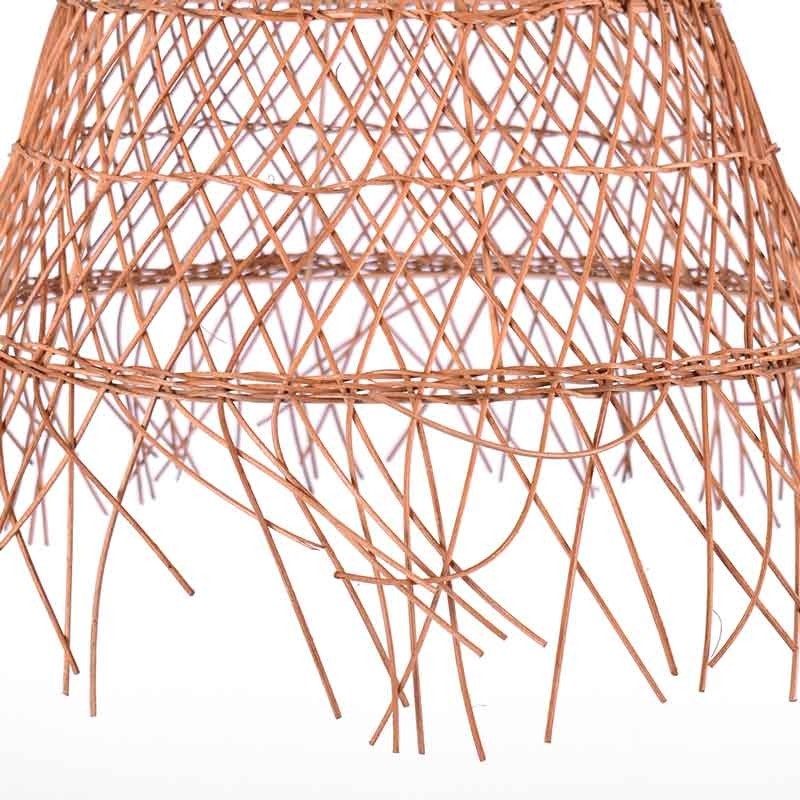 Lámpara colgante de mimbre "Willow" con interruptor y enchufe