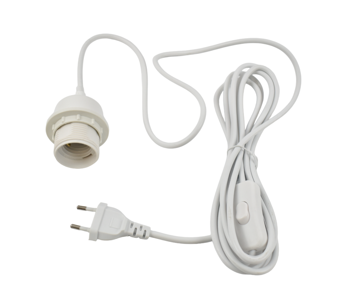 Lámpara colgante de mimbre "Hank" con interruptor y enchufe