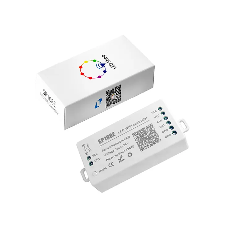 Controlador LED IC pixel WIFI RGB/RGBW - 5-24V DC - 2048 pixeles