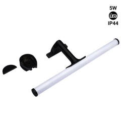 Aplique espejo baño LED tubular - 30cm - 5W | 3 formas de fijación
