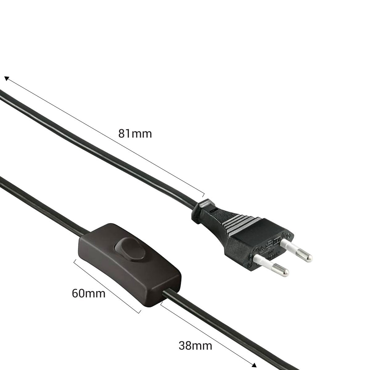 Aplique de pared en madera y metal, con cable y enchufe "Montse" - E27