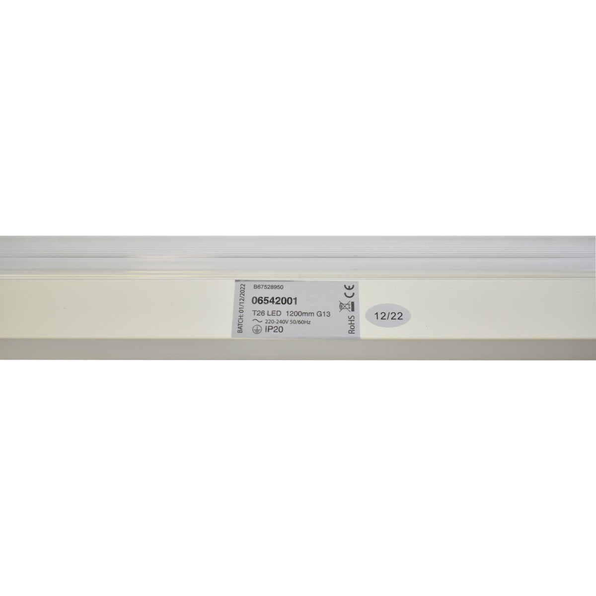 Regleta para tubo LED T8 con difusor - 120cm