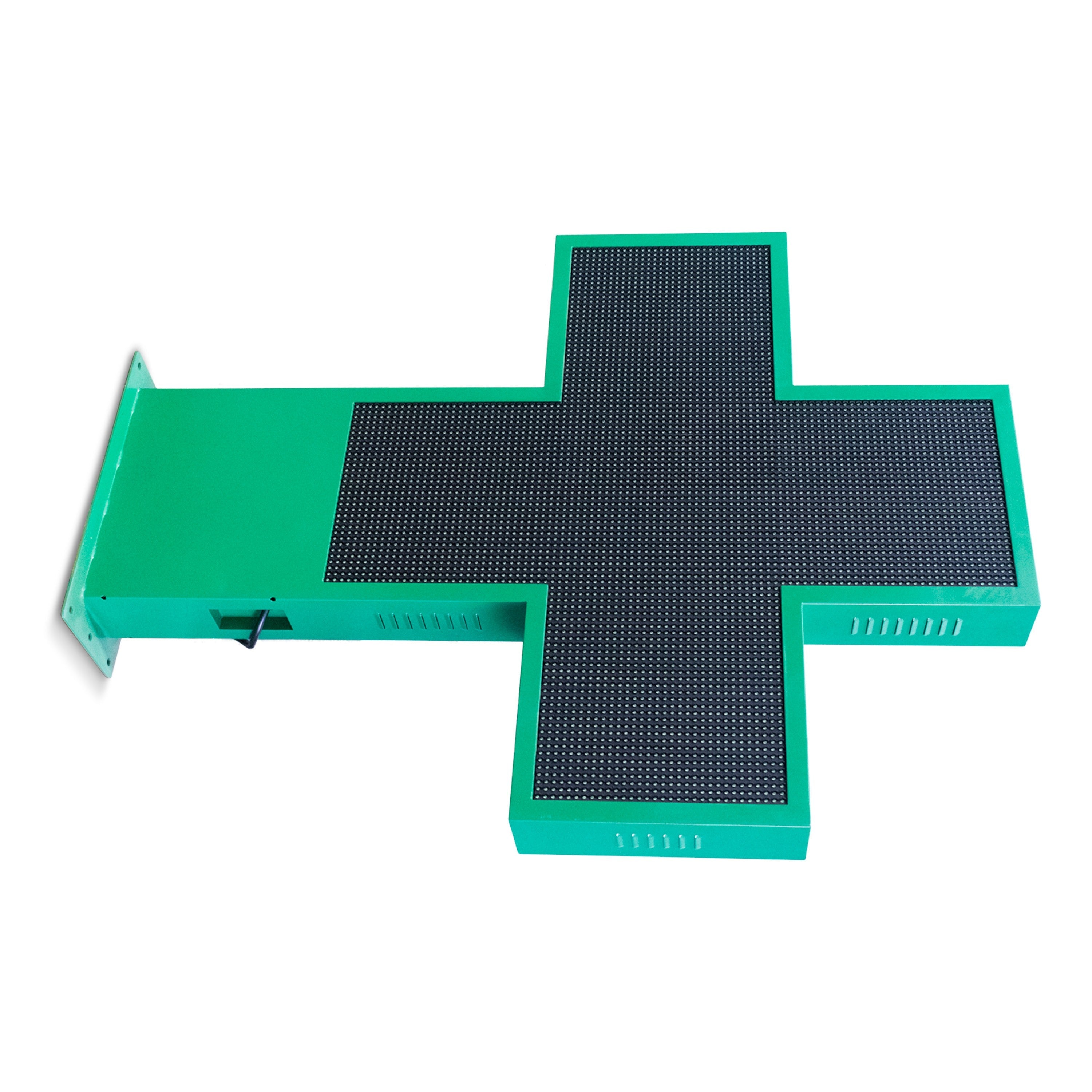 Cruz de farmacia LED monocolor verde programable P10 - Exterior - 96x96cm