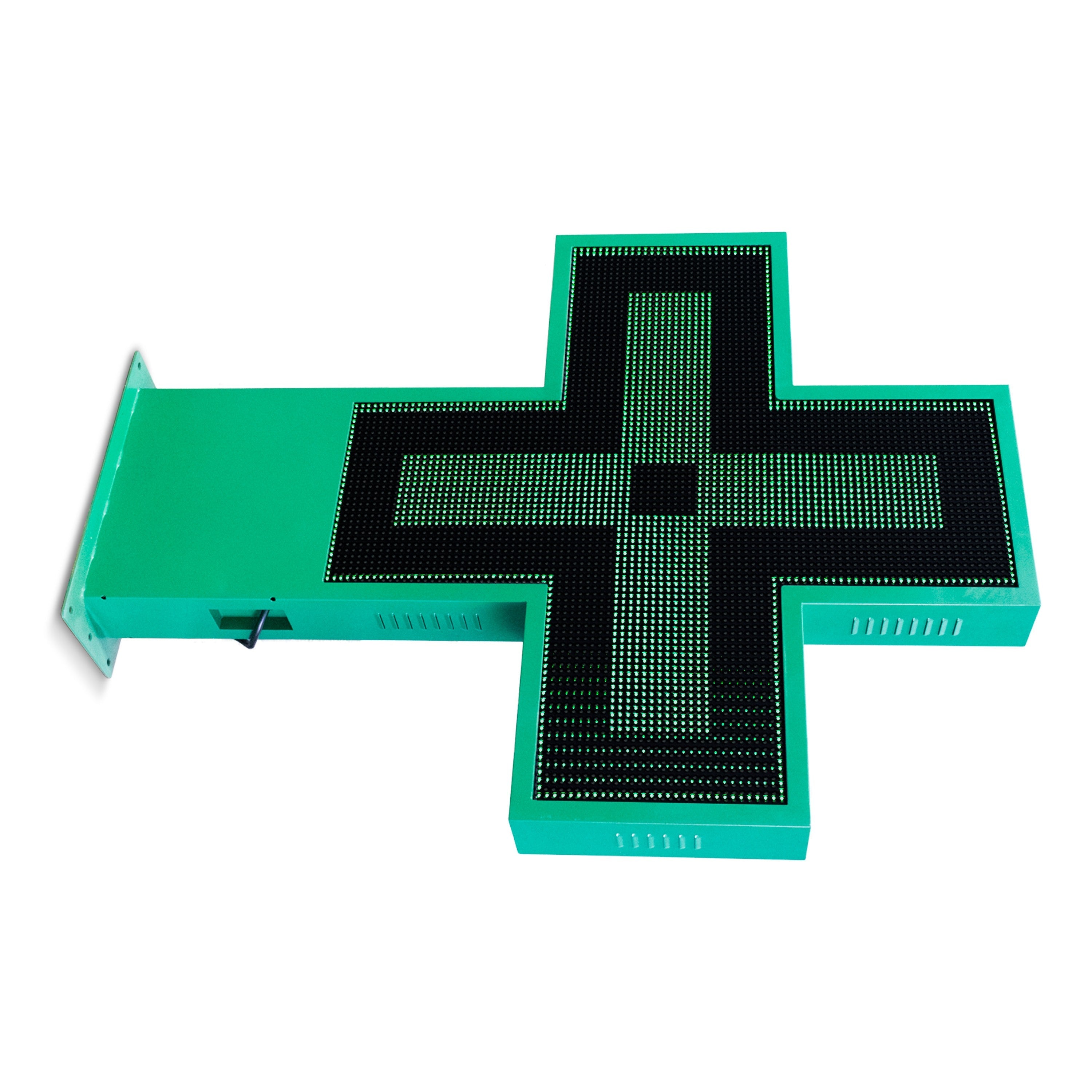 Cruz de farmacia LED monocolor verde programable P10 - Exterior - 96x96cm