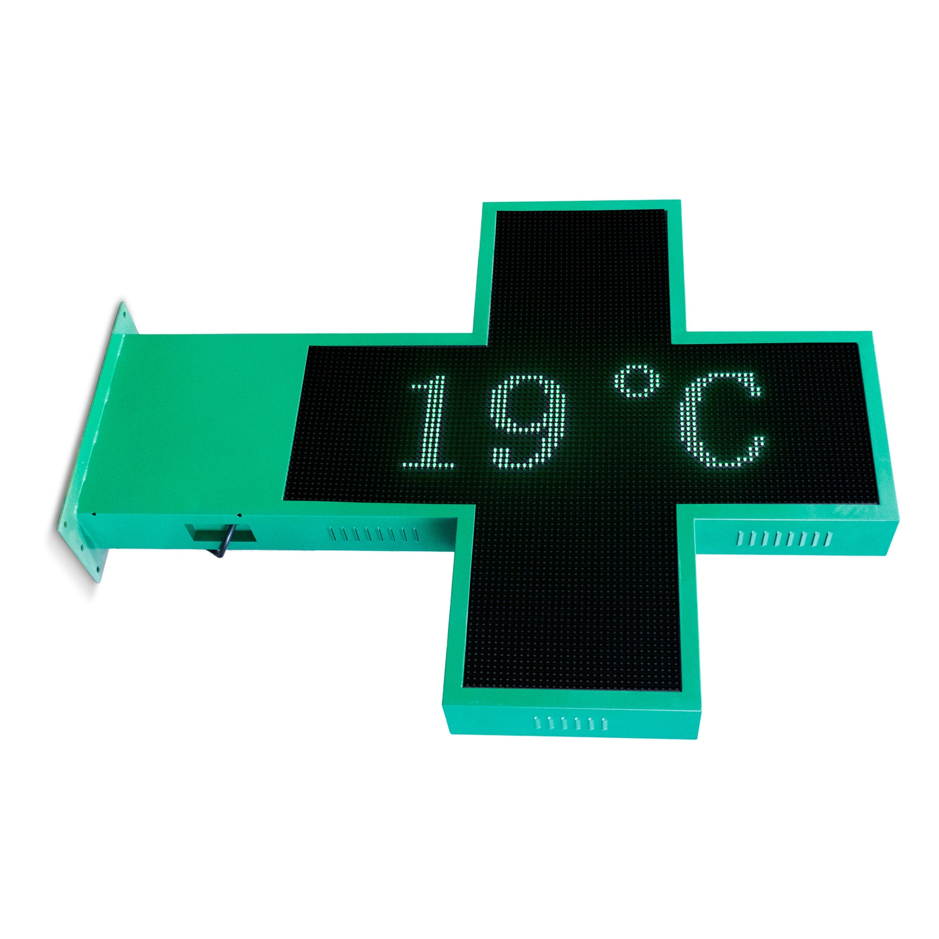 Cruz de farmacia LED monocolor verde programable P10 - Exterior - 96x96cm