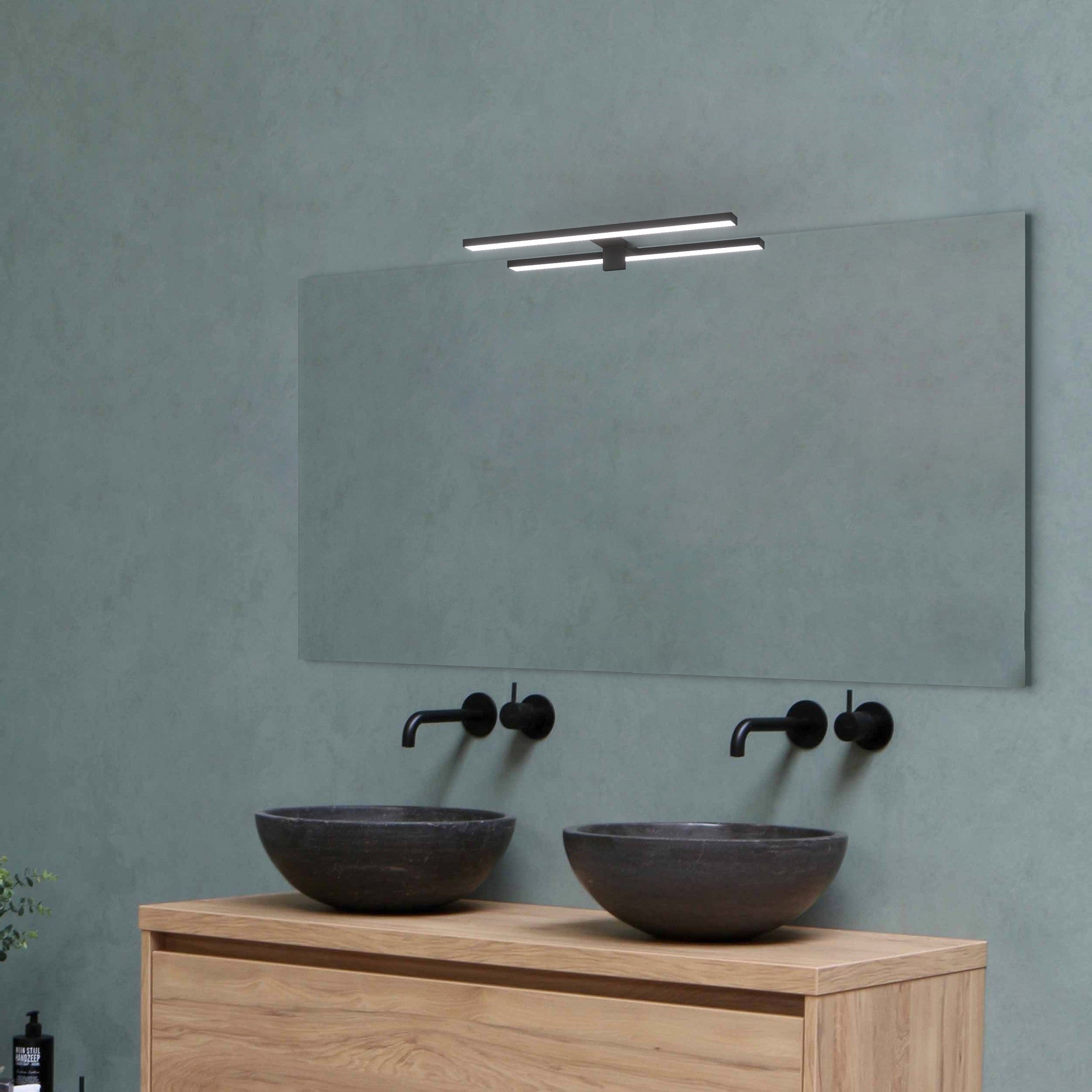 Aplique espejo baño LED - 30cm - 5W | Fijación en espejo y mueble