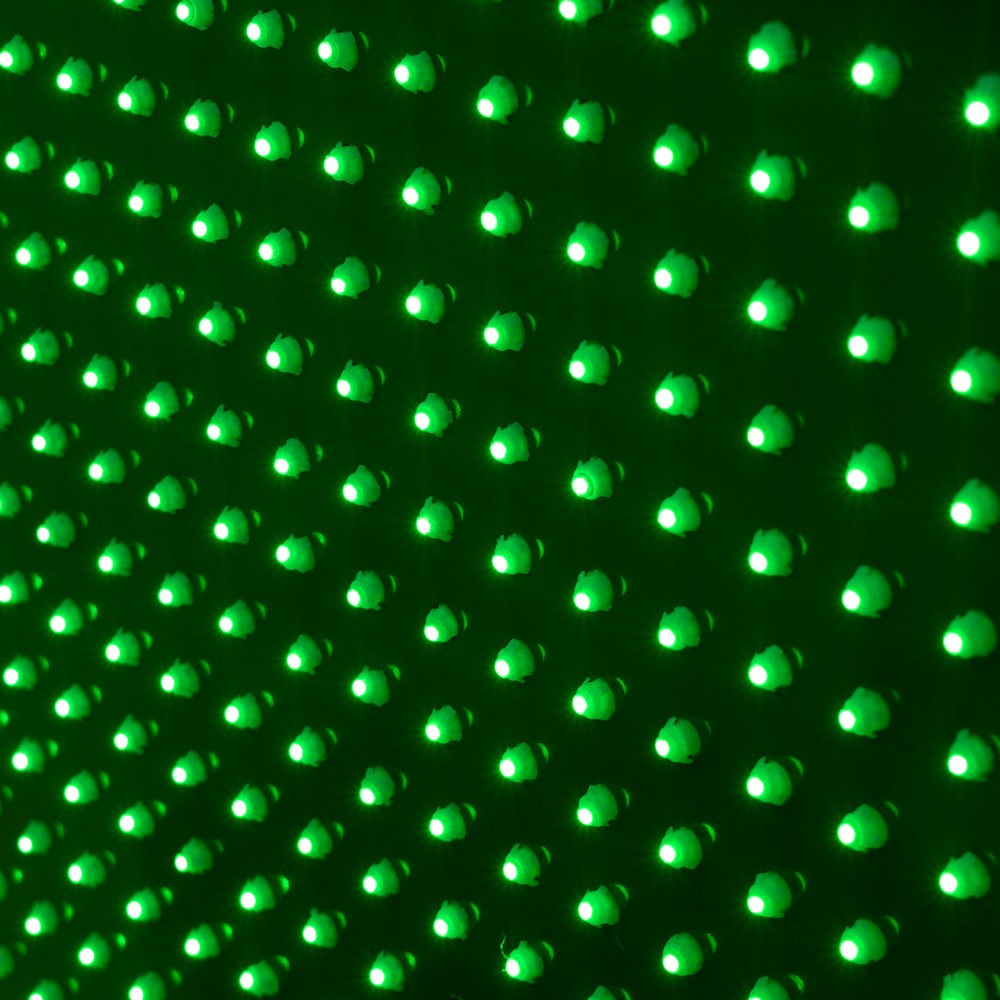Cruz de farmacia LED monocolor verde - 50x50cm - Doble cara - Exterior