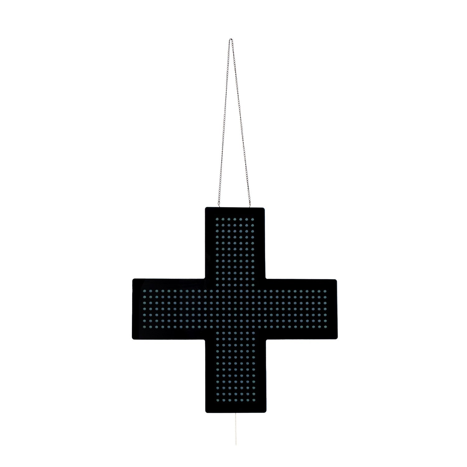 Cruz de veterinaria LED monocolor azul - 60x60cm - Una cara - IP20