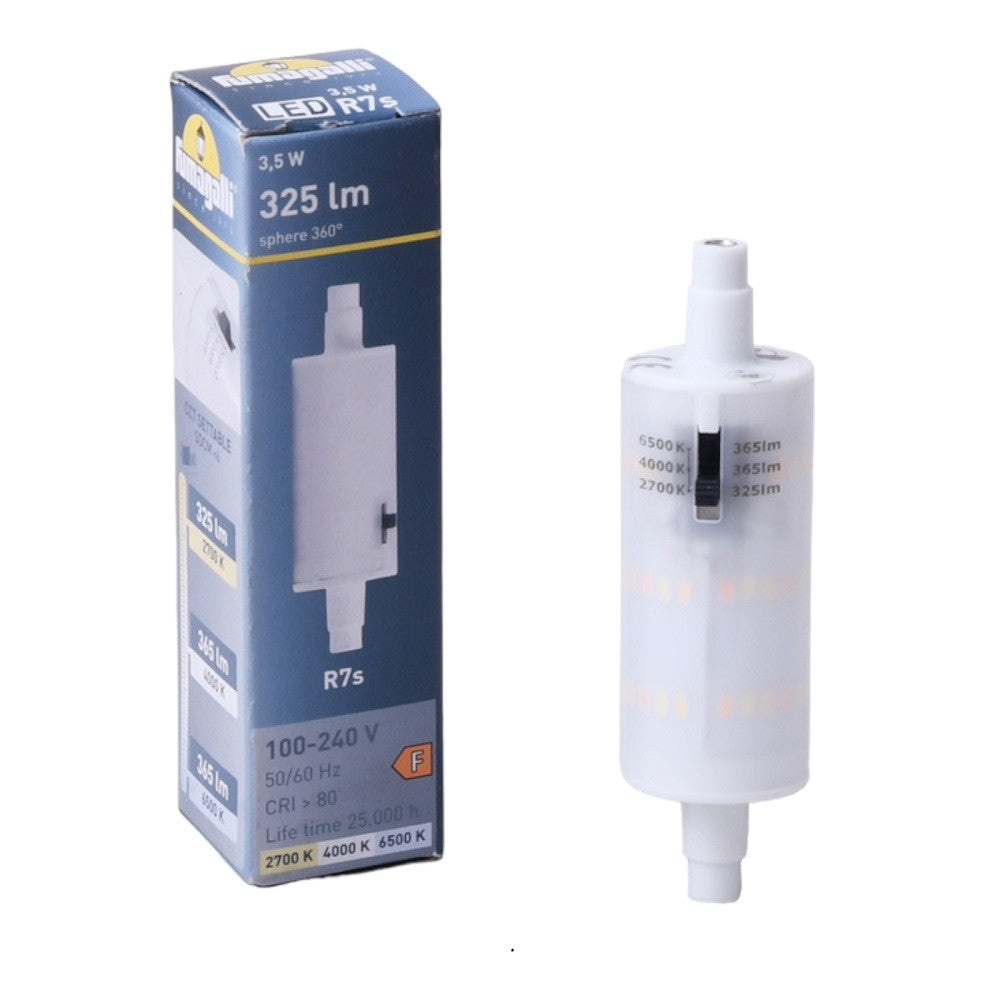 Baliza exterior LED empotrable pared Fumagalli "Nina 150" 3.5W -  IP55 - R7S - CCT
