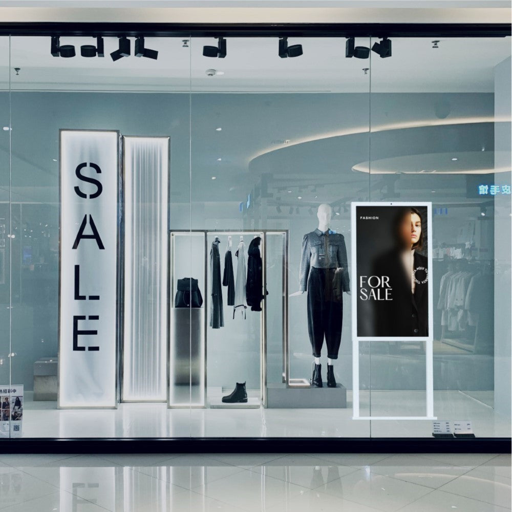 Display publicitario LCD para escaparates UHD 4K - 55" - Android - Indoor