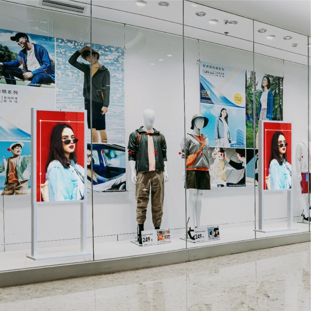 Display publicitario LCD para escaparates UHD 4K - 55" - Android - Indoor