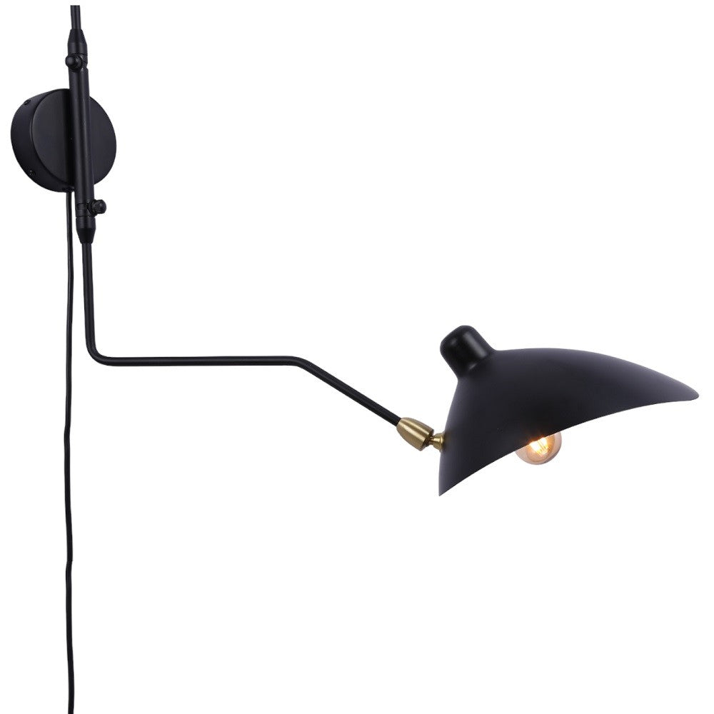 Aplique de pared de diseño "Louise" con interruptor y enchufe - 2xE27