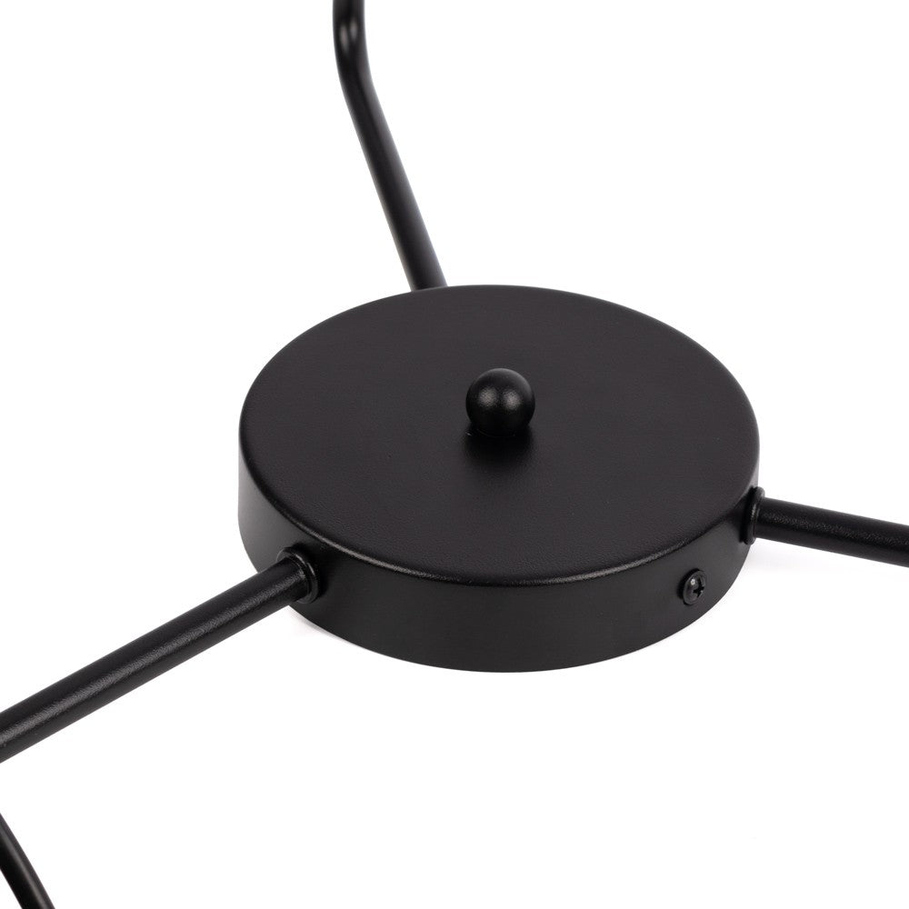 Lámpara colgante triple de metal y madera "Lima"